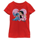 Girl's Disney Lilo And Valentines Kisses T-Shirt