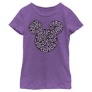 Girl's Disney Mickey Zebra Cheeta Fill T-Shirt