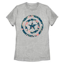 Women's Marvel Captain Floral T-Shirt