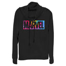Junior's Marvel Brick Tie-Dye Cowl Neck