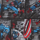 Marvel Captain America Comic Gray Men's Tie - Hero Merchandise