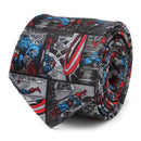 Marvel Captain America Comic Gray Men's Tie - Hero Merchandise
