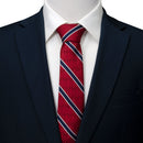 Marvel Spider-Man Red and Navy Stripe Men's Tie - Hero Merchandise