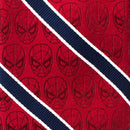 Marvel Spider-Man Red and Navy Stripe Men's Tie - Hero Merchandise