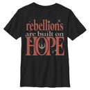 Boy's Star Wars Built On Hope Quote T-Shirt